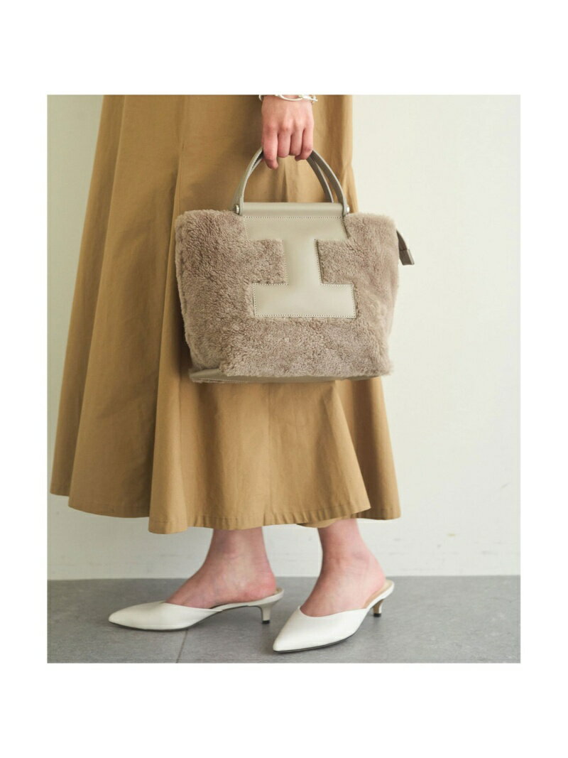 【SALE／30%OFF】GALLARDAGALANTE 【IACUCCI】ムートンミニトートバッグ/SORBETTO MONTONE ガリャルダガランテ バッグ トートバッグ ベージュ グレー【送料無料】のサムネイル