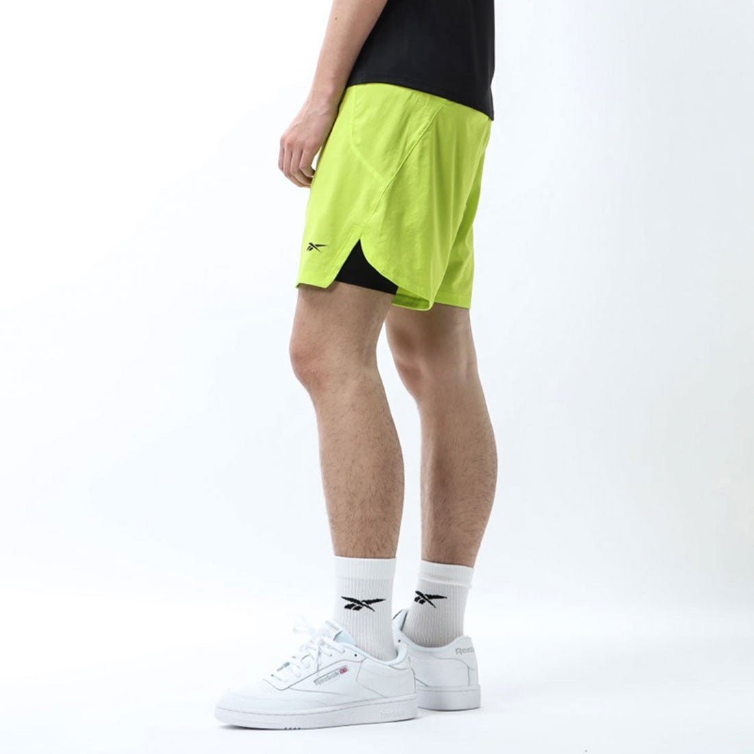 【SALE／60%OFF】Reebok スピード 3.0 2 in 1 ショーツ / SPEED 3.0 2 in 1 SHORT リーボック パンツ その他のパンツ イエロー ブラック