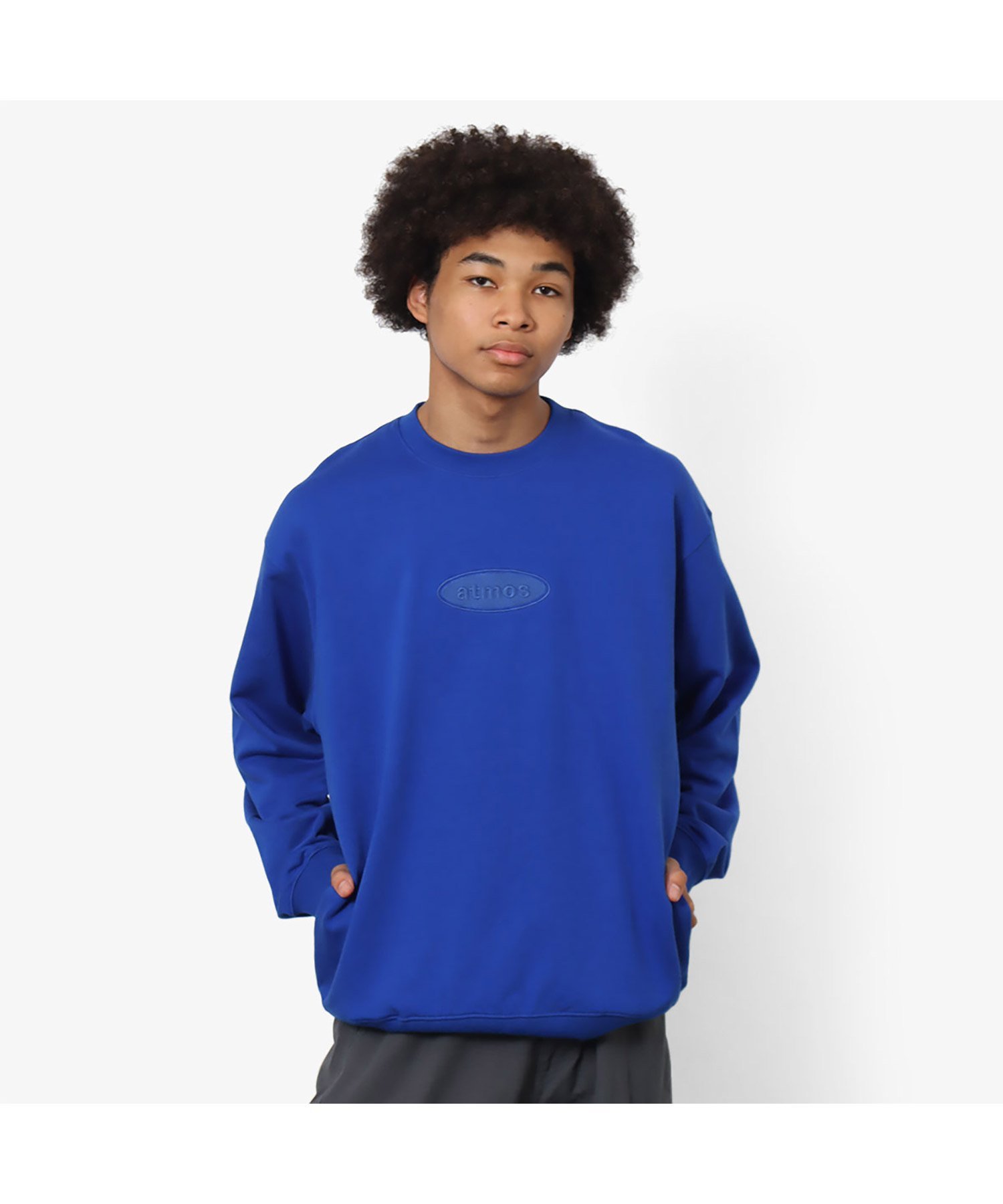 atmos atmos Oval Logo Crewneck Sweatshirt BLUE 23FA-I アトモス トップス スウェット・トレーナー ブルー【送料無料】