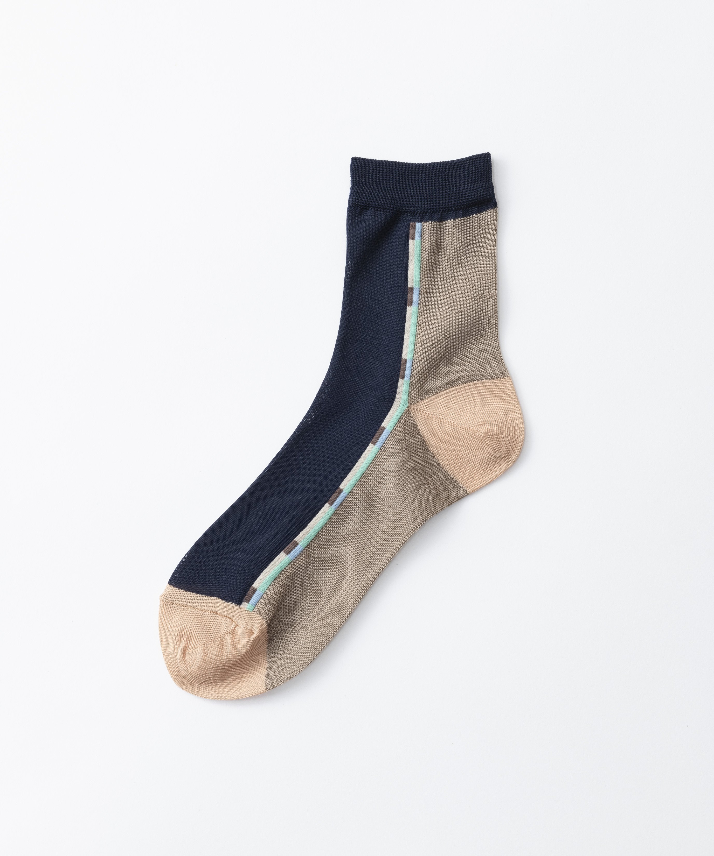 トリコテ 靴下 レディース TRICOTE SIDE LINE MESH SOCKS トリコテ 靴下・レッグウェア 靴下 ネイビー ホワイト