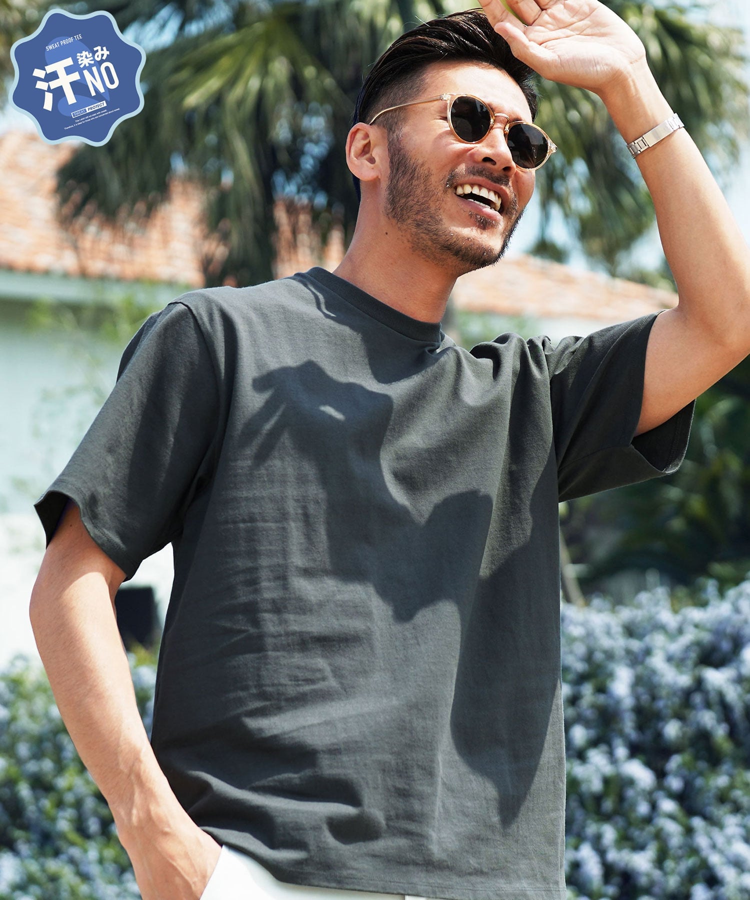 JIGGYS SHOP SELECT 汗じみ防止 クルーネック 半袖 Tシャツ 26SS ジギーズショップ トップス カットソー・Tシャツ ホワイト グレー ブラック