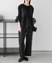 【SALE/50%OFF】La-gemme チュールベスト&パンツ セットアップ ラジュール スーツ・フォーマル セットアップスーツ ベージュ ブラック【送料無...