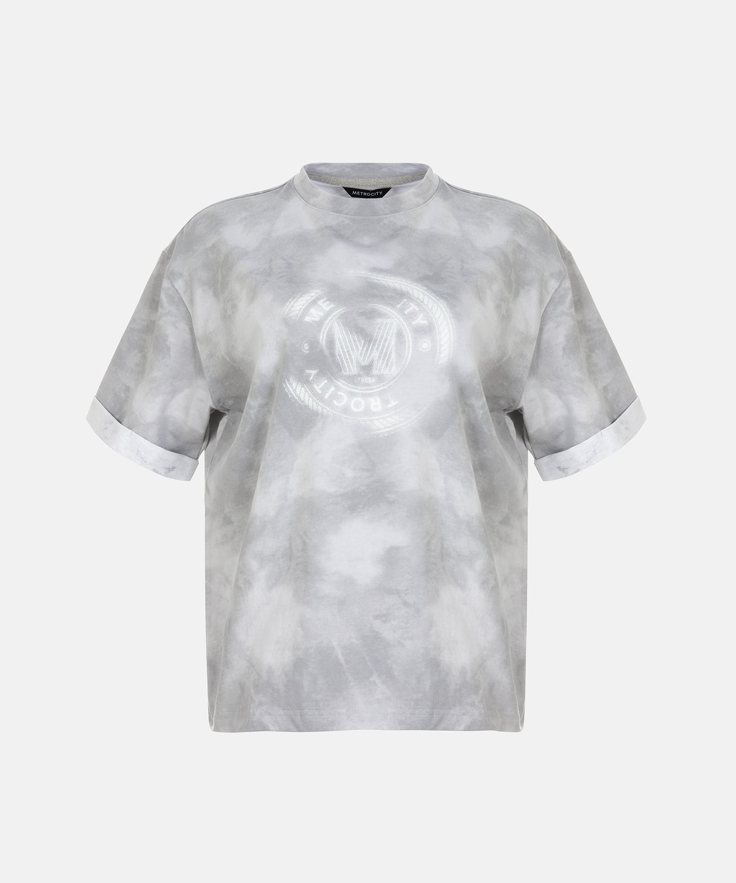 Other - 【SALE／58%OFF】METROCITY 【メトロシティ】マーブルプリント半袖ユニセックスTシャツ メトロシティ トップス カットソー・Tシャツ パープル グレー【送料無料】