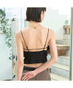 【SALE/40%OFF】Rouge vif la cle サイドテープカップ付きキャミ ルージュ・ヴィフ ラクレ トップス キャミソール ブラック ホワイト【送料無料】
