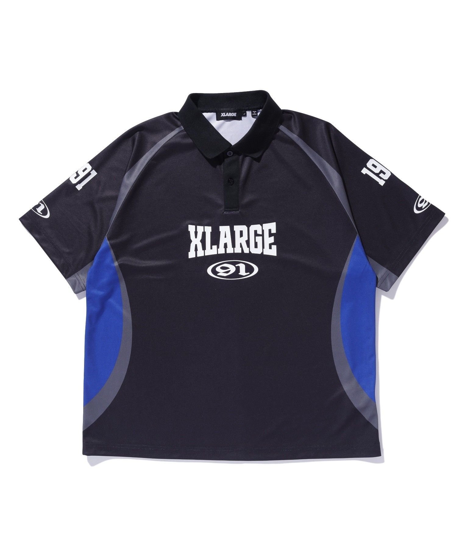 XLARGE FOOTBALL SHIRT エクストララージ トップス カットソー・Tシャツ ブラック ホワイト【送料無料】