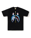 A BATHING APE ABC CAMO MILO SHARK TEE ア ベイシング エイプ トップス カットソー・Tシャツ ホワイト ブラック【送料無料】