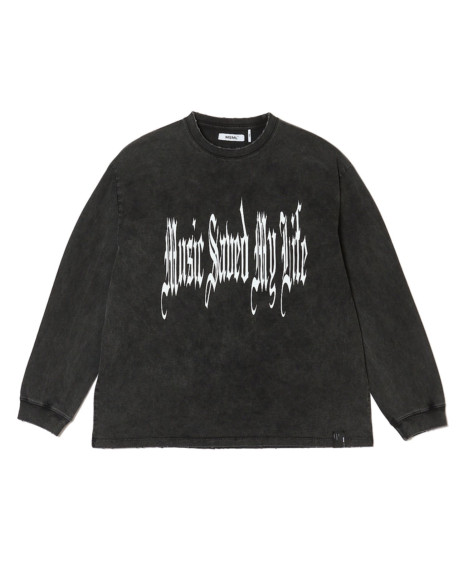 MSML OLD ENGLISH GRAPHIC LONG SLEEVE T SHIRT ガーデン トップス カットソー・Tシャツ ブラック【送料無料】