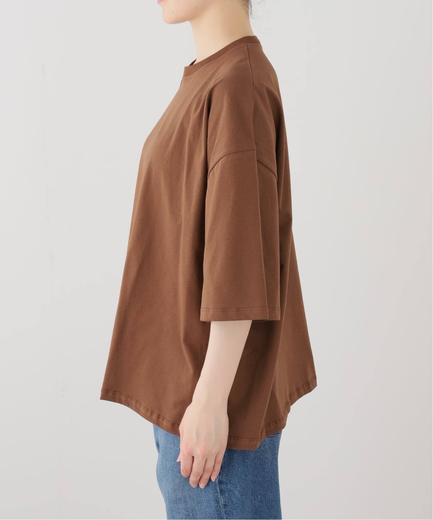JOURNAL STANDARD L'ESSAGE 【BASERANGE/ベースレンジ】PIN TEE SHIRT Tシャツ ジャーナルスタンダード レサージュ トップス カットソー・Tシャツ ブラウン【送料無料】