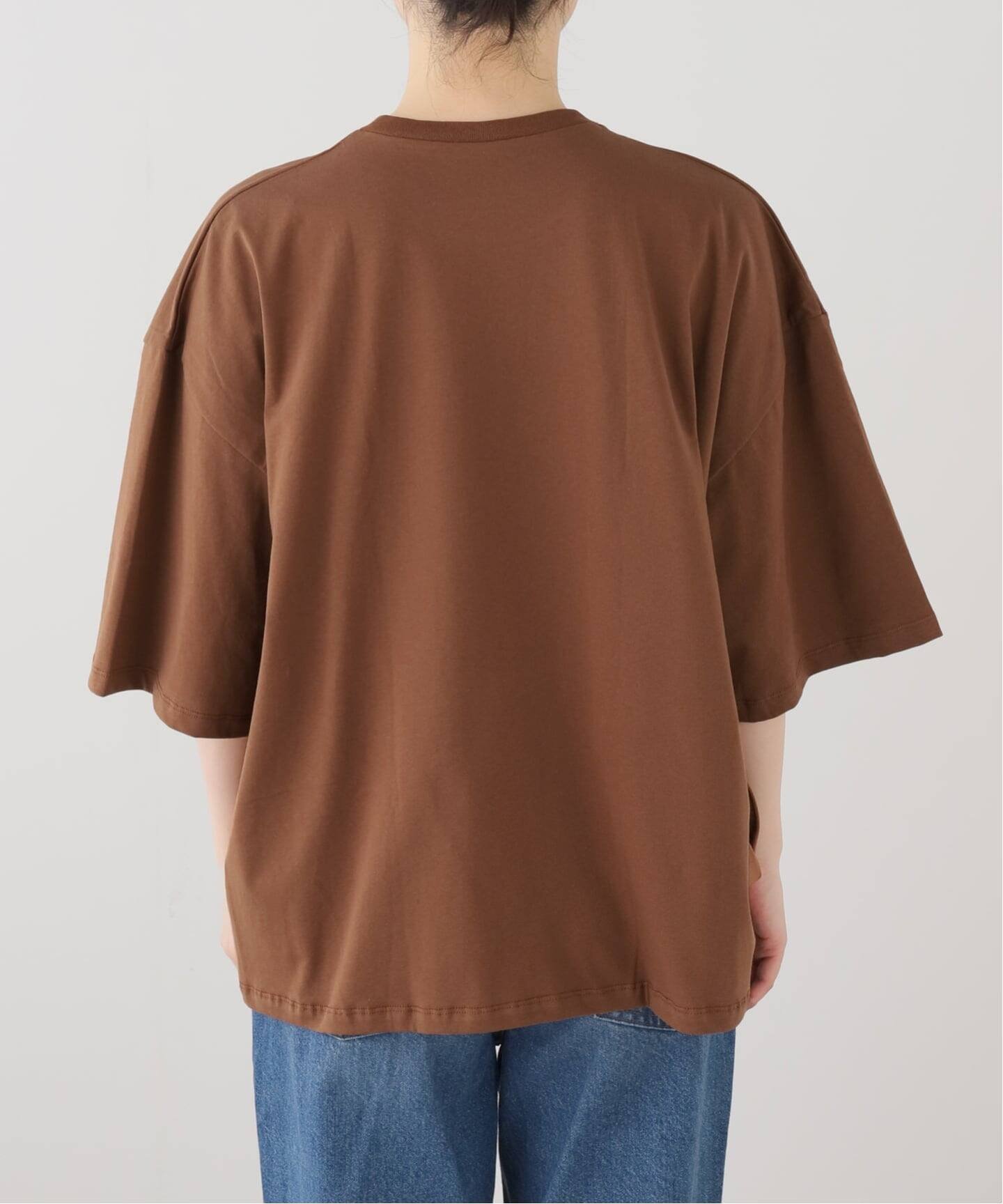 JOURNAL STANDARD L'ESSAGE 【BASERANGE/ベースレンジ】PIN TEE SHIRT Tシャツ ジャーナルスタンダード レサージュ トップス カットソー・Tシャツ ブラウン【送料無料】