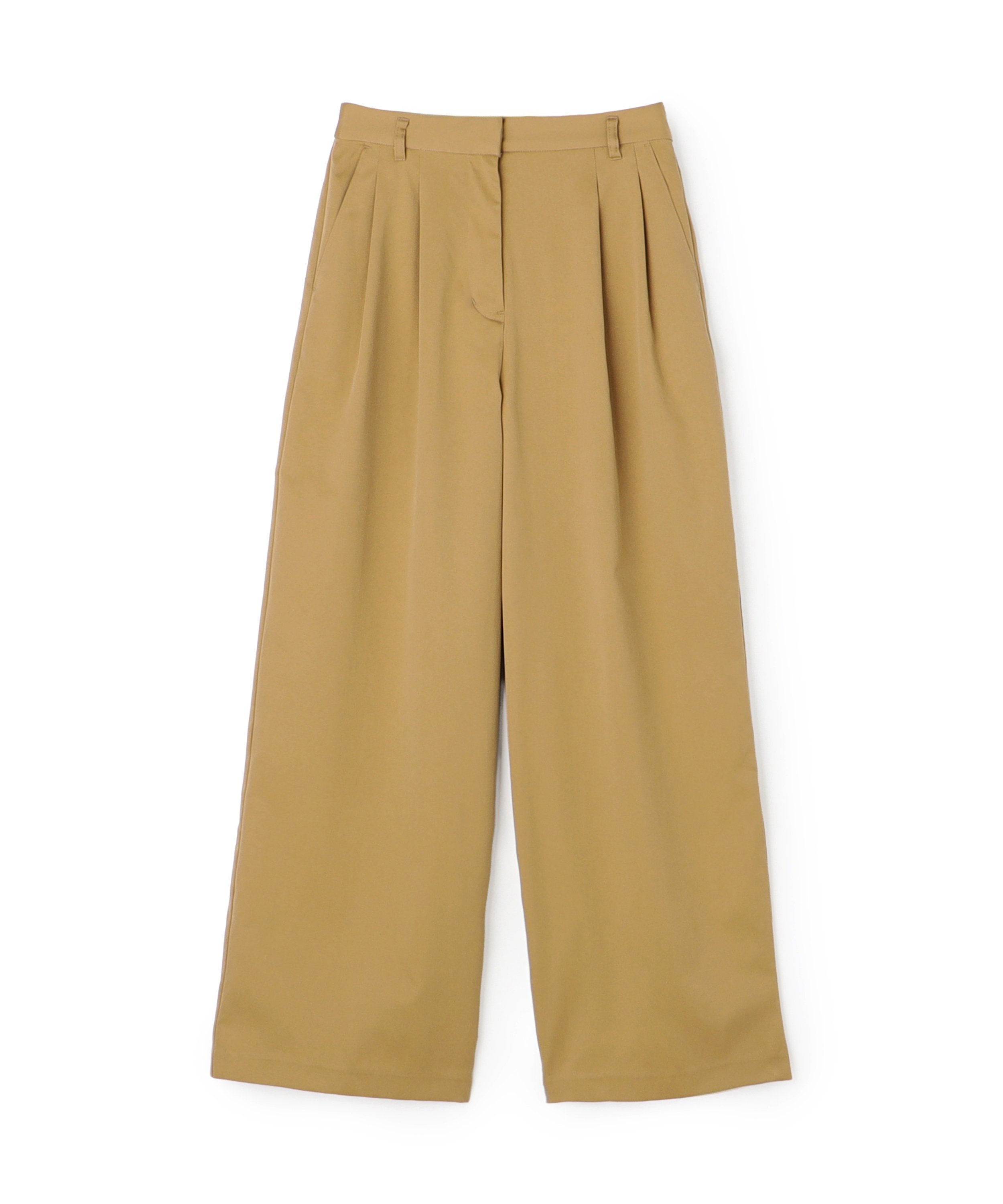 NATURAL BEAUTY BASIC ツータックワイドパンツ ナチュラルビューティベーシック パンツ その他のパンツ ブラウン ベージュ