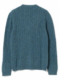 Bellwood Cable Crewneck Sweater 51-15-0451-012: Blue Bellwood Cable Crewneck Sweater 51-15-0451-012: Blue