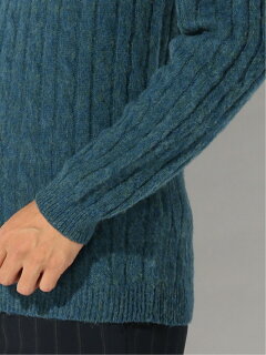 Bellwood Cable Crewneck Sweater 51-15-0451-012: Blue Bellwood Cable Crewneck Sweater 51-15-0451-012: Blue