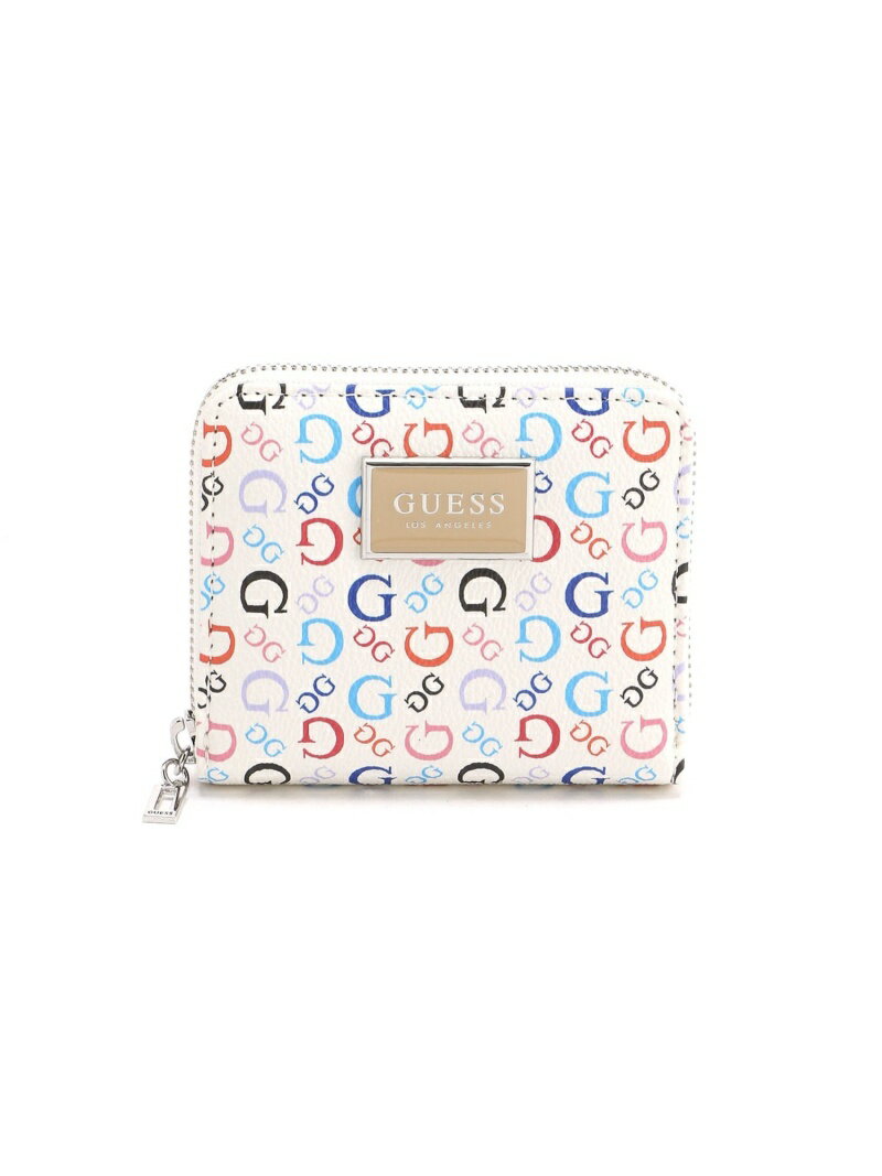 【SALE／50%OFF】GUESS (W)MCKINNEY Small Zip Around ゲス 財布・ポーチ・ケース 財布 ブラック ホワイトのサムネイル