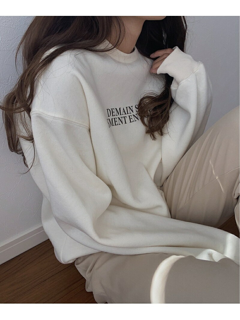 【SALE／81%OFF】JUNOAH レタリングトレーナーDEMAIN SERA ジュノア トップス スウェット・トレーナー ホワイト グレー ブラック ブルー ブラウンのサムネイル