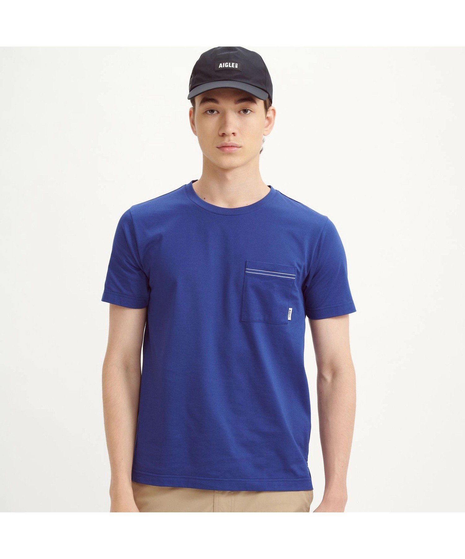 【SALE/30%OFF】AIGLE クールマックス クルーネックTシャツ エーグル トップス カットソー・Tシャツ ベージュ ブルー ホワイト【送料無料】