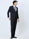 【SALE/30%OFF】TAKA-Q ストレッチウォッシャブル スリムフィット 2ボタン2ピーススーツ シャドーストライプ紺 タカキュー スーツ・フォーマル ...