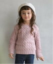 【SALE/50%OFF】petit main 【リンク】コットンニット(キッズサイズ) ナルミヤオンライン トップス ニット グレー ネイビー ピンク ブラウ...
