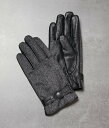 【SALE/33%OFF】NEWYORKER MEN カシミヤ混ビーバー ヘリンボーン グローブ ニューヨーカー ファッション雑貨 手袋 グレー【送料無料】