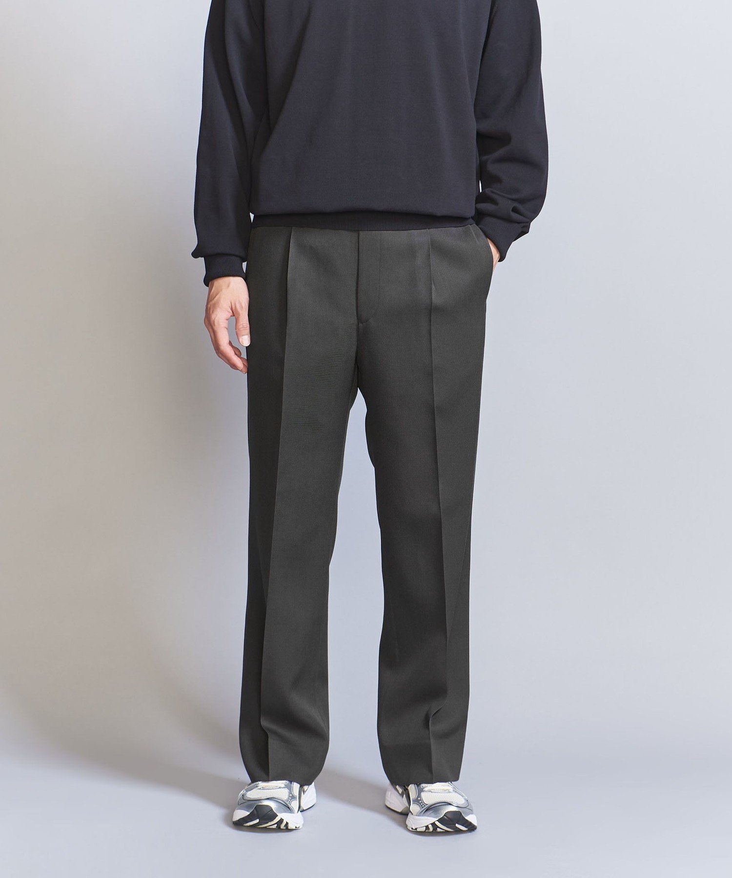 【SALE/50%OFF】BEAUTY&YOUTH UNITED ARROWS HI-LINE ウーステッド スタンダード 1P パンツ ビューティー&ユース ユナイテッドアローズ パンツ その他のパンツ ブラック グレー【送料無料】