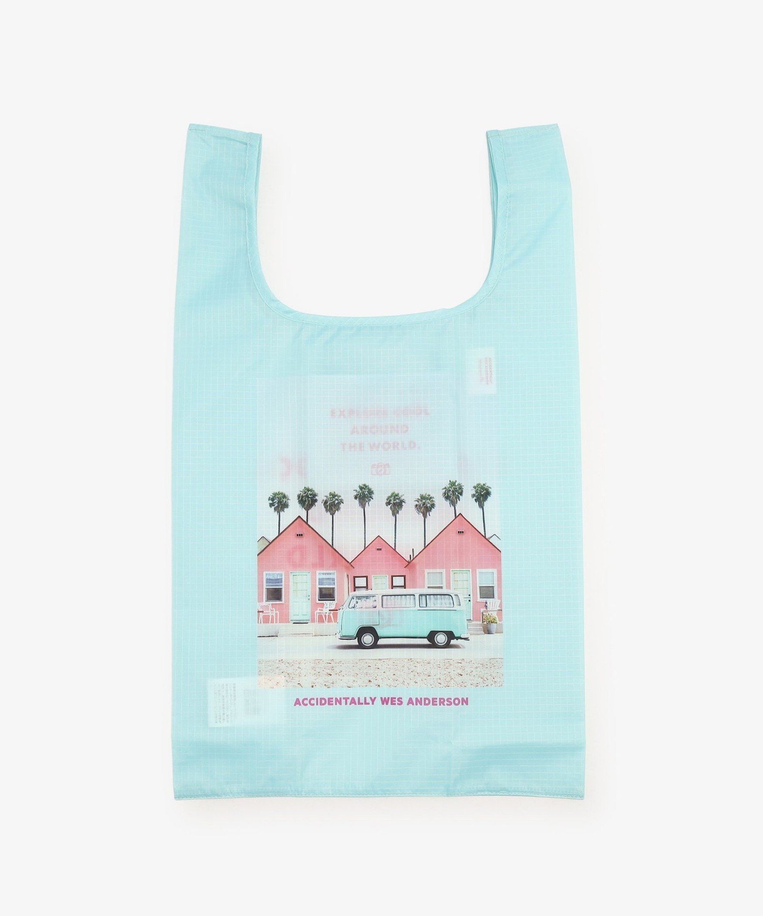 Afternoon Tea LIVING ポケッタブルショッピングバッグM/バン/Accidentally Wes Anderson アフタヌーンティー・リビング バッグ エコバッグ・サブバッグ グリーン