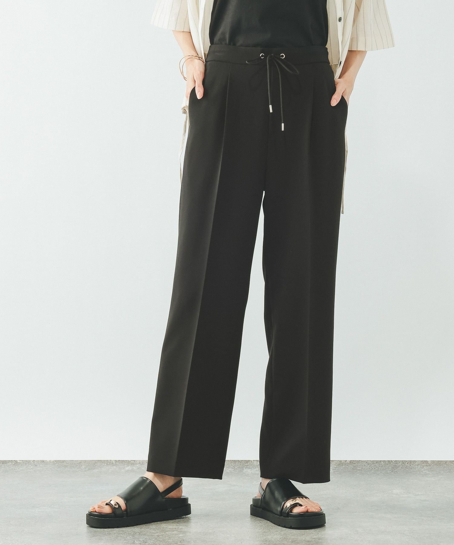 【SALE／20%OFF】GLOBAL WORK ウツクシルエットDRYイージーパンツ/636550 グローバルワーク パンツ その他のパンツ グレー ブラック ブラウン ネイビー stylife-15625416 Rakuten Fashion サンプル画像2