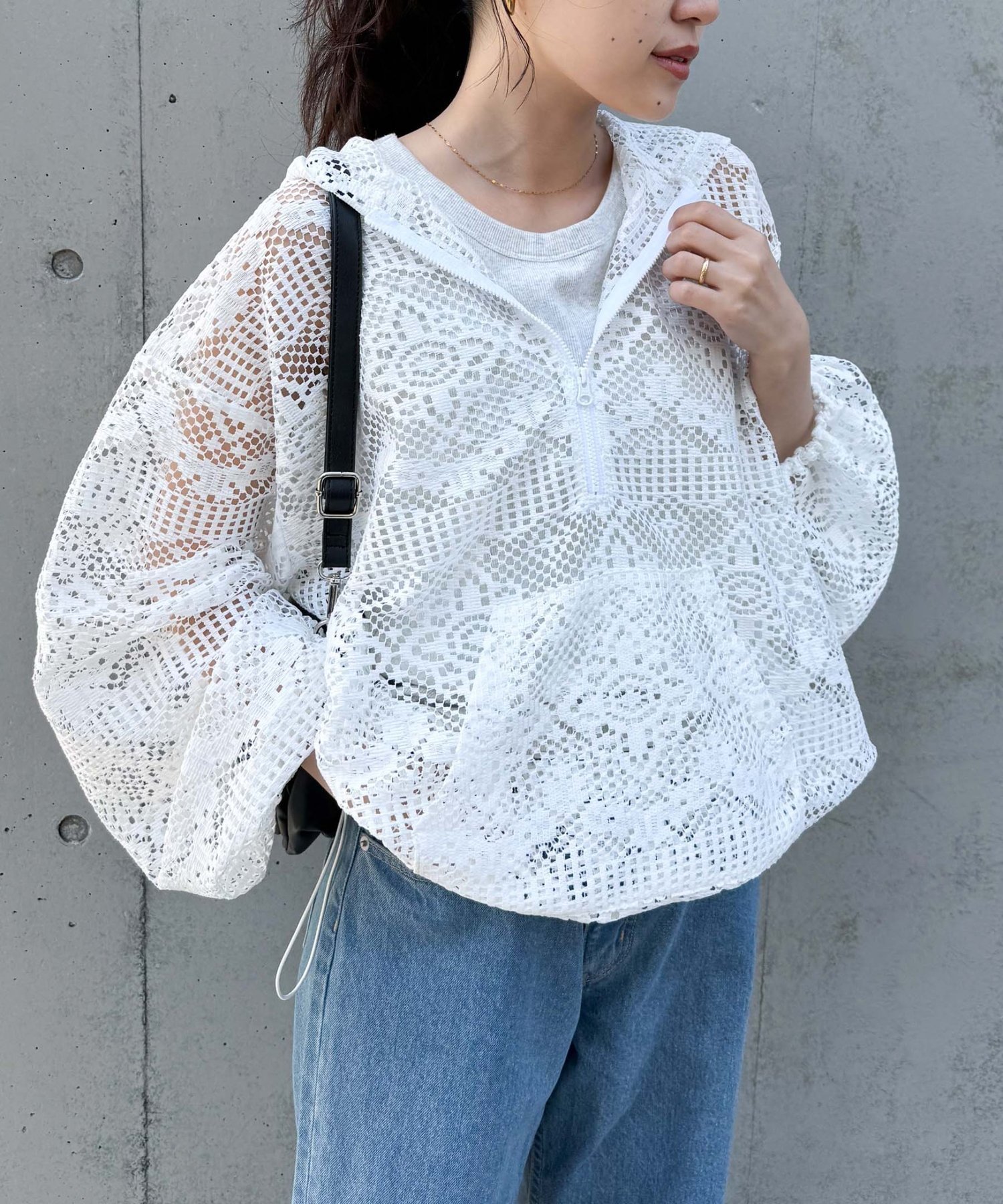 CIAOPANIC TYPY レースフードアノラック チャオパニックティピー ジャケット・アウター その他のジャケット・アウター ホワイト イエロー ブラック【送料無料】（楽天・Rakuten Fashion）