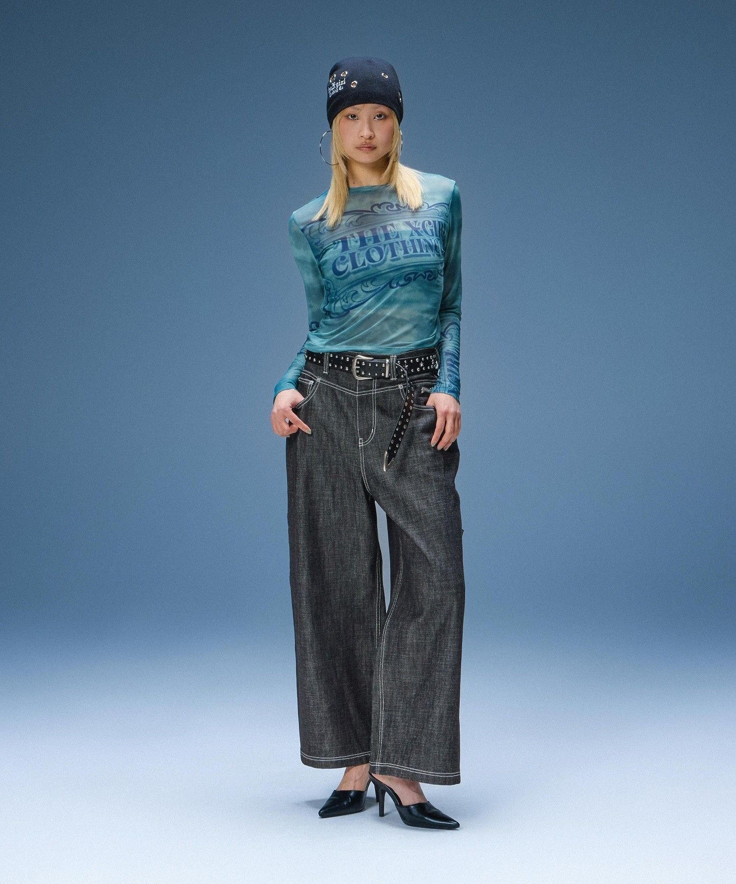 X-girl BAGGY DENIM PANTS エックスガール パンツ その他のパンツ ブラック