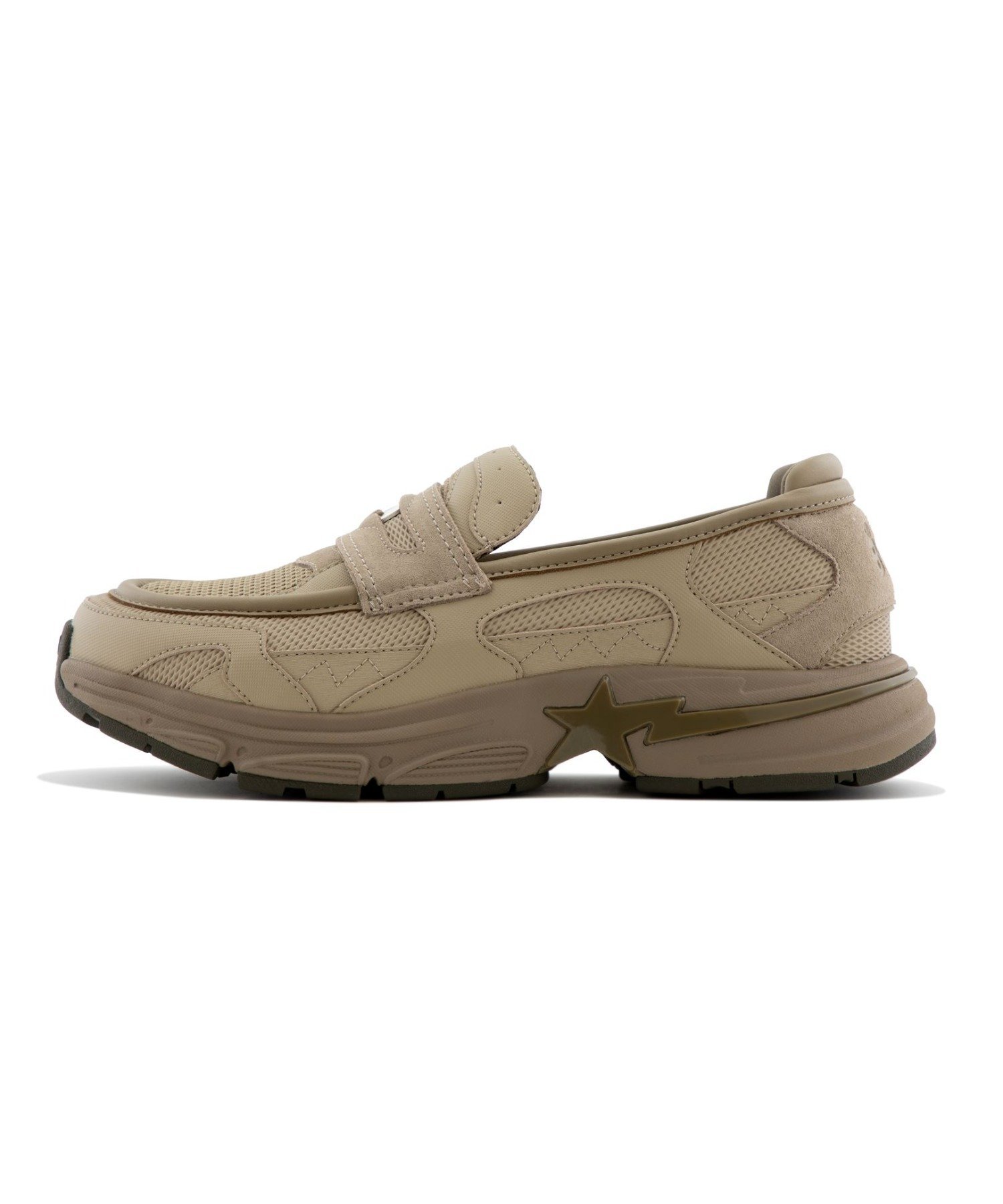 A BATHING APE SHARK STA LOAFER #2 ア ベイシング エイプ シューズ・靴 ローファー ベージュ【送料無料】
