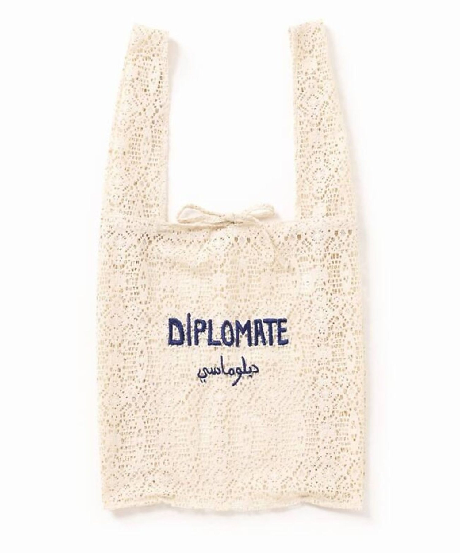 Rouge vif la cle 【LY / エルワイ】スークバッグ / 刺繍ロゴレーストートバッグ / Souk ルージュ・ヴィフ ラクレ バッグ トートバッグ ブラック ホワイト