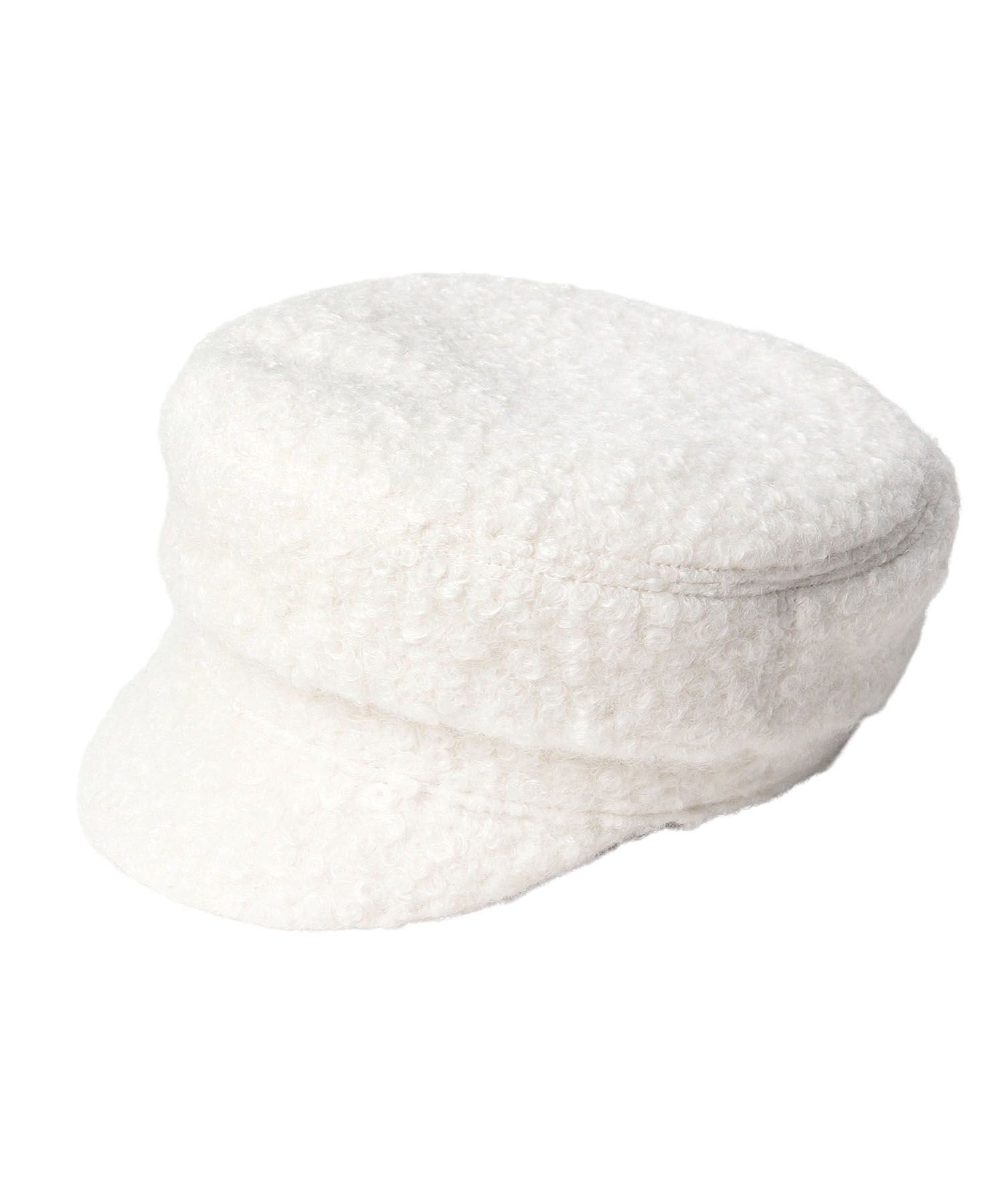 【SALE／40%OFF】ANAYI ◇ ボアキャスケット アナイ 帽子 その他の帽子 ホワイト ブラック【送料無料】のサムネイル