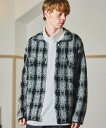 【SALE/60%OFF】McGREGOR COLLECTION モヘヤニット チェックシャツブルゾン フリークスストア トップス カーディガン ブラック ブラ...