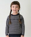 【SALE/50%OFF】petit main 【フワもちっと】ハートリブニット ナルミヤオンライン トップス ニット ネイビー ベージュ レッド