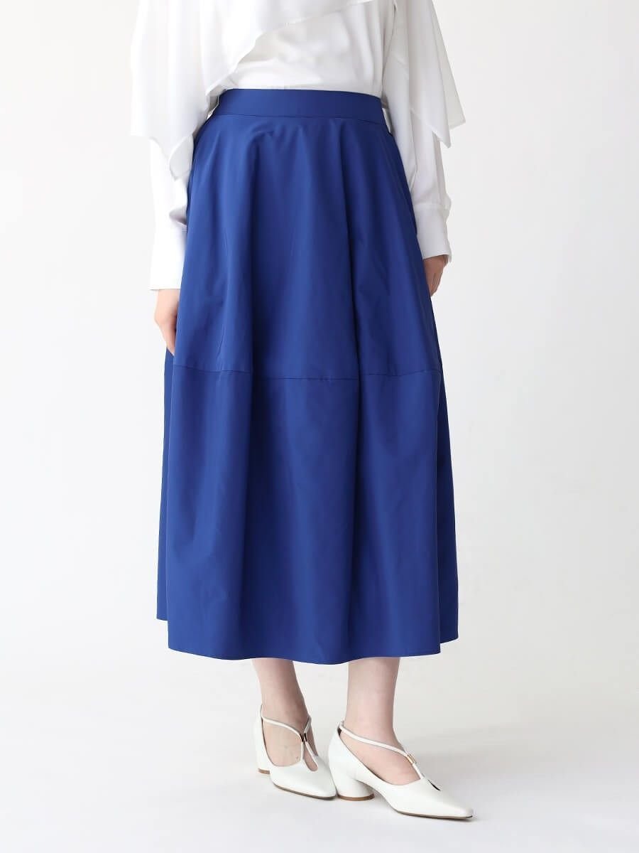 【SALE／60%OFF】Aga タフタコクーンスカート ラシュッド スカート ロング・マキシスカート ブルー グ..