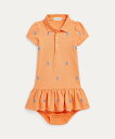 【SALE/50%OFF】POLO RALPH LAUREN (ベビー)Polo ポニー メッシュ ポロ ドレス & ブルマー ラルフローレン マタニティウェア・ベビー用品 ロンパース・カバーオール オレンジ【送料無料】
