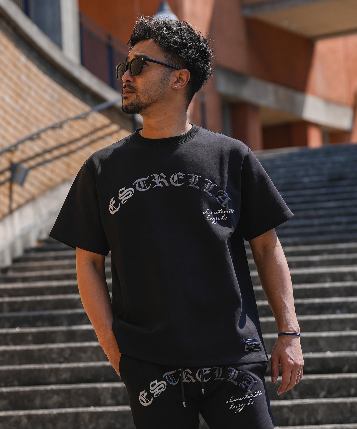 Retro Engine RTEG FA&MG TEE アダムスジャグラー トップス カットソー・Tシャツ ブラック グレー