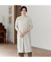 【SALE/40%OFF】collex Vネックワンピース コレックス ワンピース・ドレス シャツワンピース グレー ベージュ【送料無料】