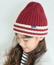 【SALE/50%OFF】ROPE' PICNIC KIDS 【KIDS】ボーダーニットワッチ ロペピクニック 帽子 ニット帽・ビーニー ネイビー レッド