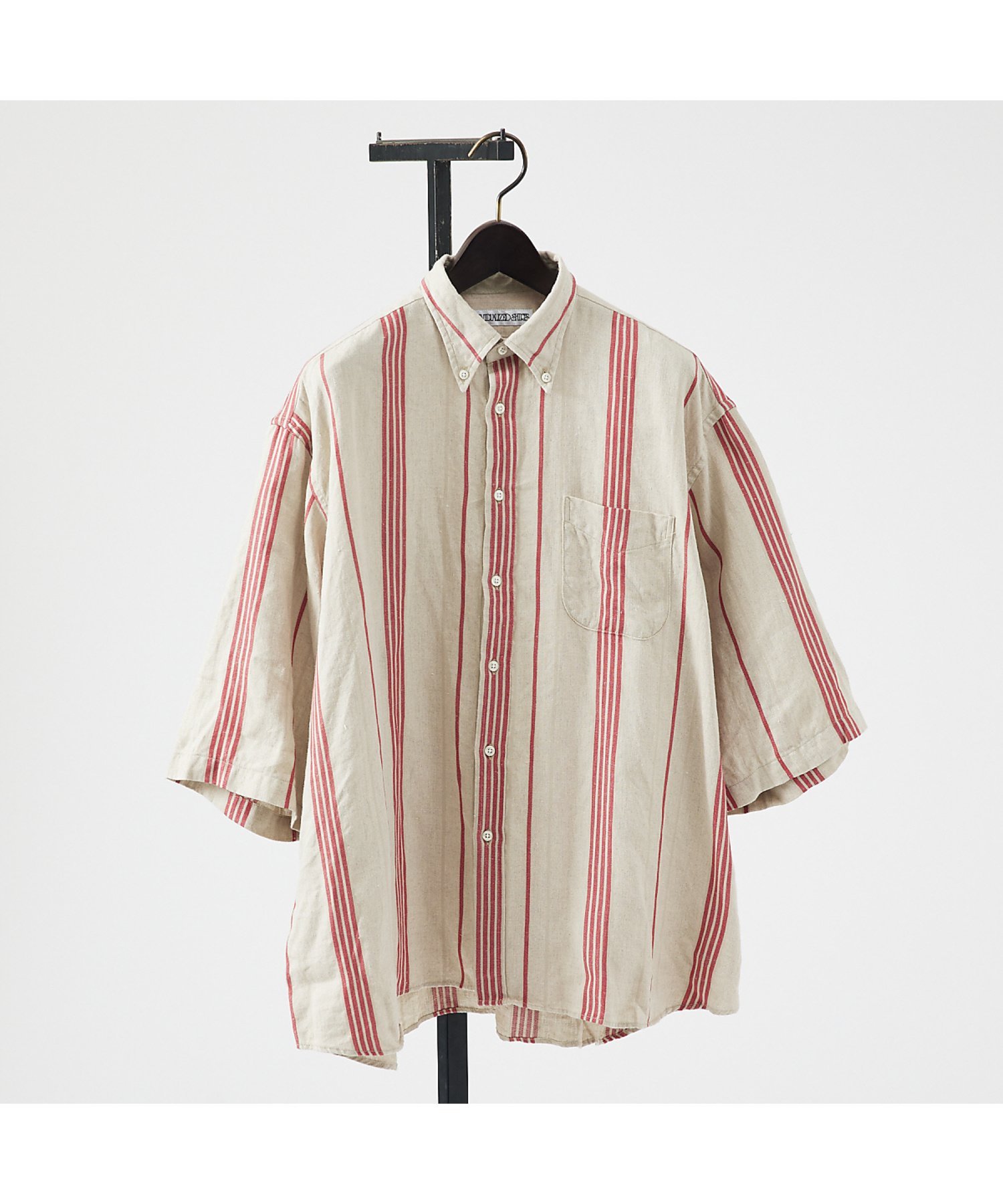 【別注】Individualized shirts / ボタンダウン半袖シャツ アバハウス トップス シャツ・ブラウス ベージュ カーキグリーン レッド