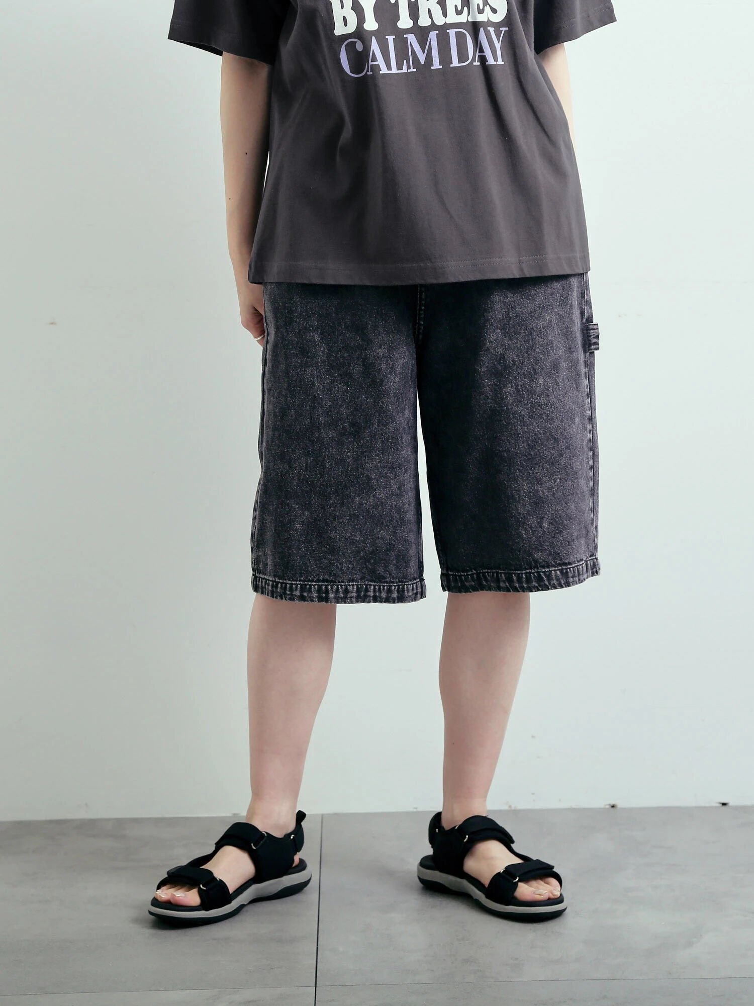 【SALE／50%OFF】SM2 デニム/ツイルペインターハーフパンツ サマンサモスモス パンツ その他のパンツ ベージュ ブラック ブルー ブラウン