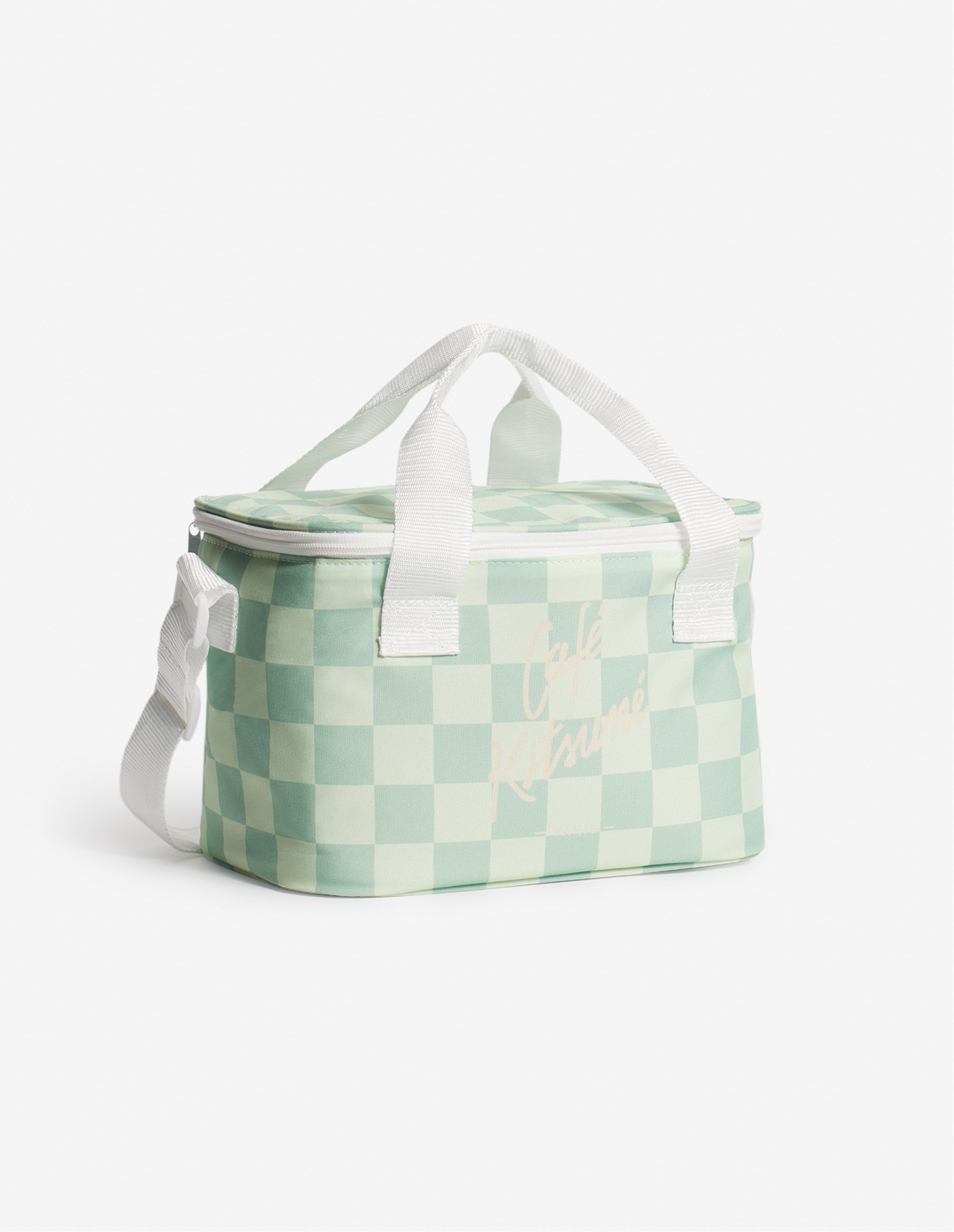 CAFE KITSUNE Cafe Kitsune/(U)CHECKERBOARD COOLER BAG メゾン キツネ バッグ ショルダーバッグ グリーン【送料無料】