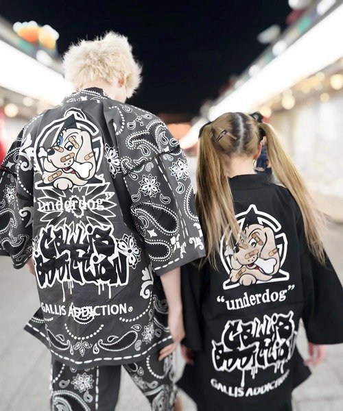 【GALFY×GALLIS ADDICTION】安定の甚平(MENS) ジャックローズ スーツ・フォーマル セットアップスーツ ブラック