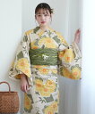 【SALE/29%OFF】utatane utatane*注染工房 浴衣3点セット からしと抹茶の小菊と扇面 ウタタネ 着物・浴衣・和装小物 浴衣 ベージュ【送...