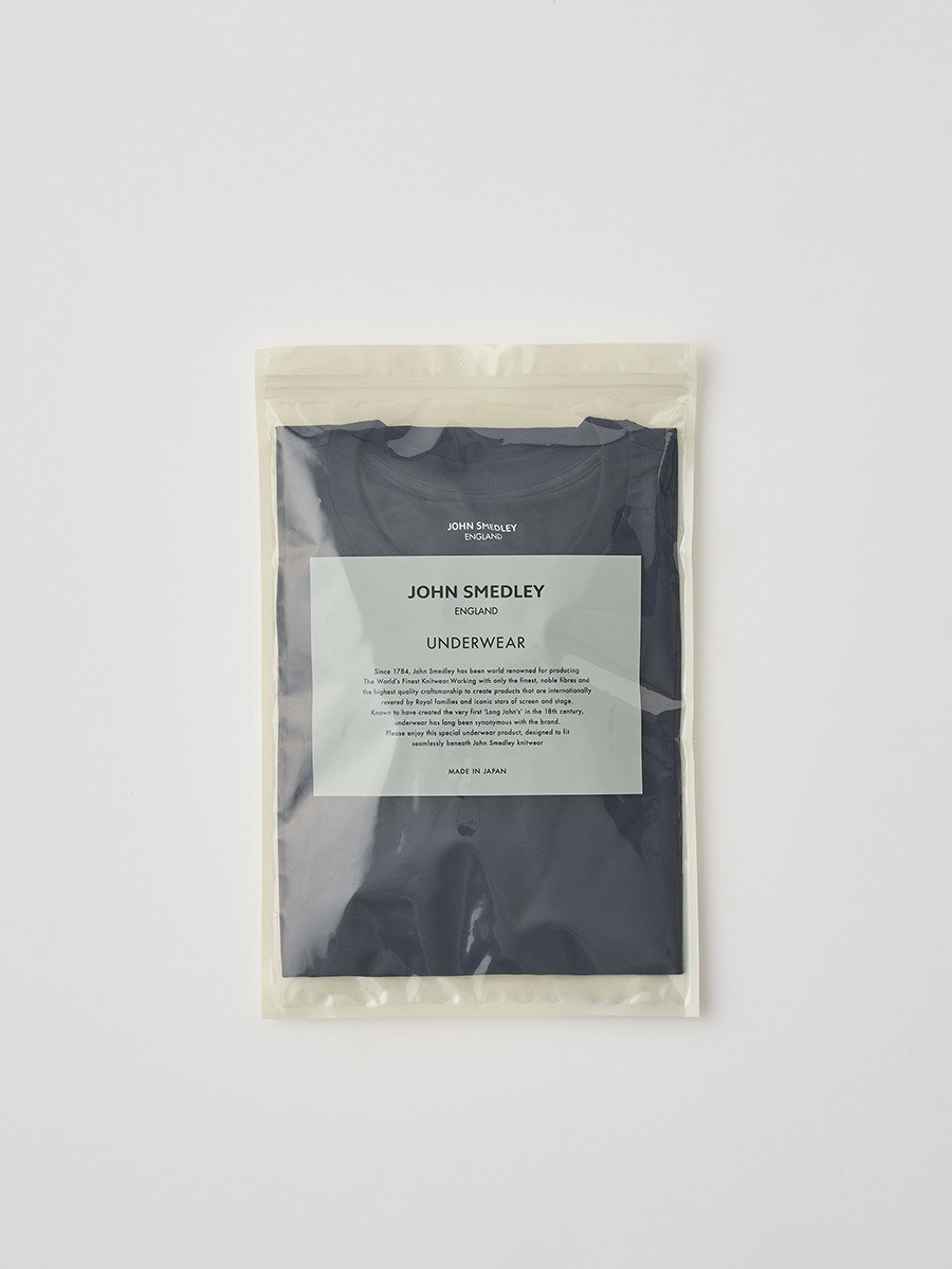 JOHN SMEDLEY オリジナルコットン天竺半袖Tシャツ｜UTS912｜UNDERWEAR for MEN ジョンスメドレー トップス カットソー・Tシャツ ネイビー【送料無料】