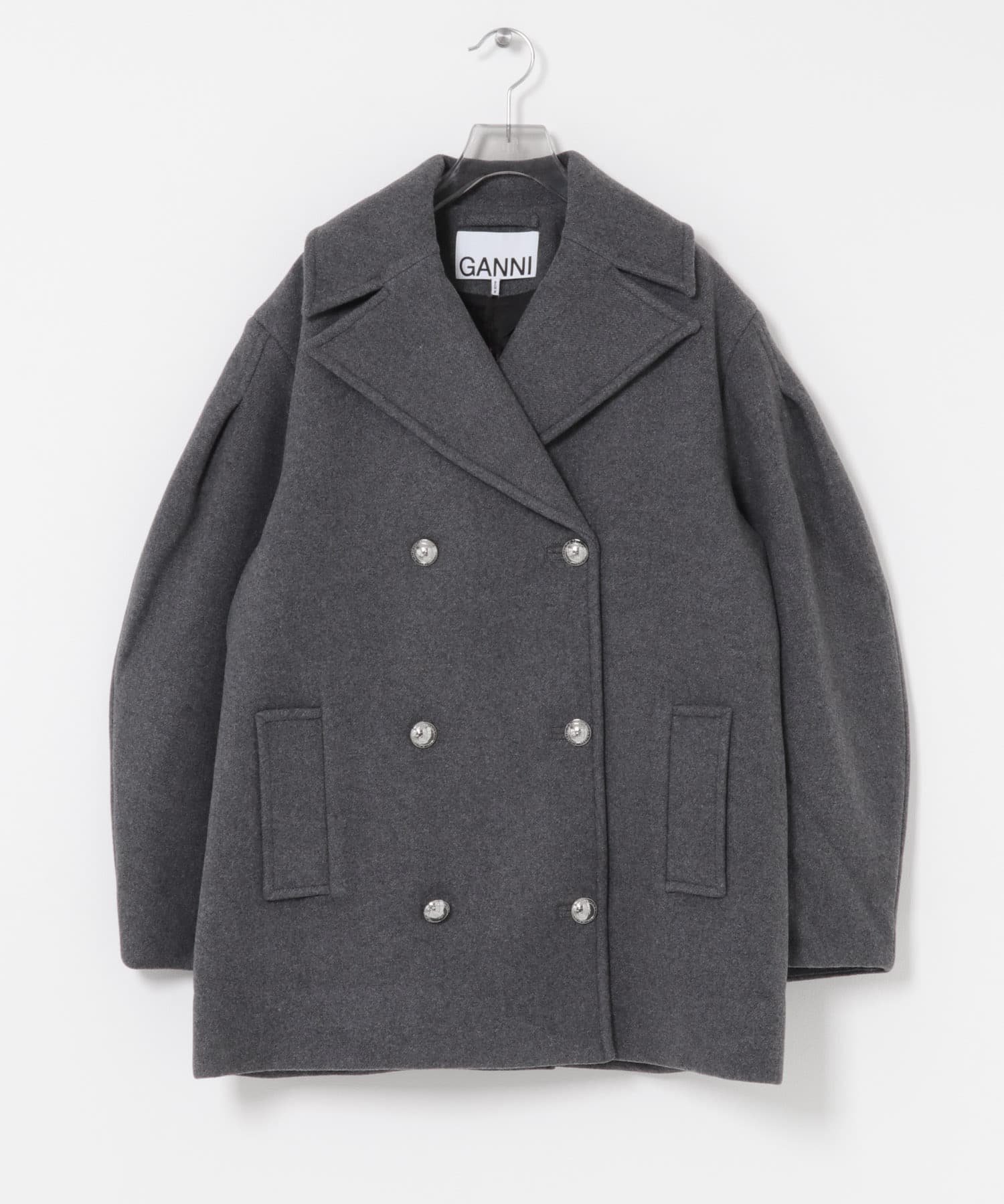 GANNI Peacoat Wool Midi Coat アーバンリサーチ ジャケット・アウター ピーコート