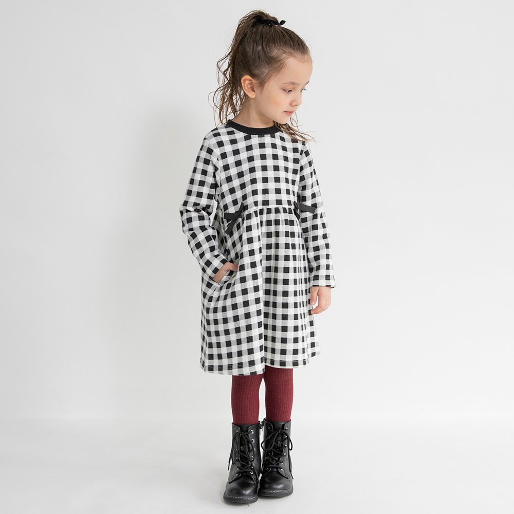 branshes 【あったか】ウエストリボン裏起毛ワンピース ブランシェス ワンピース・ドレス ワンピース ブラック ピンクのサムネイル