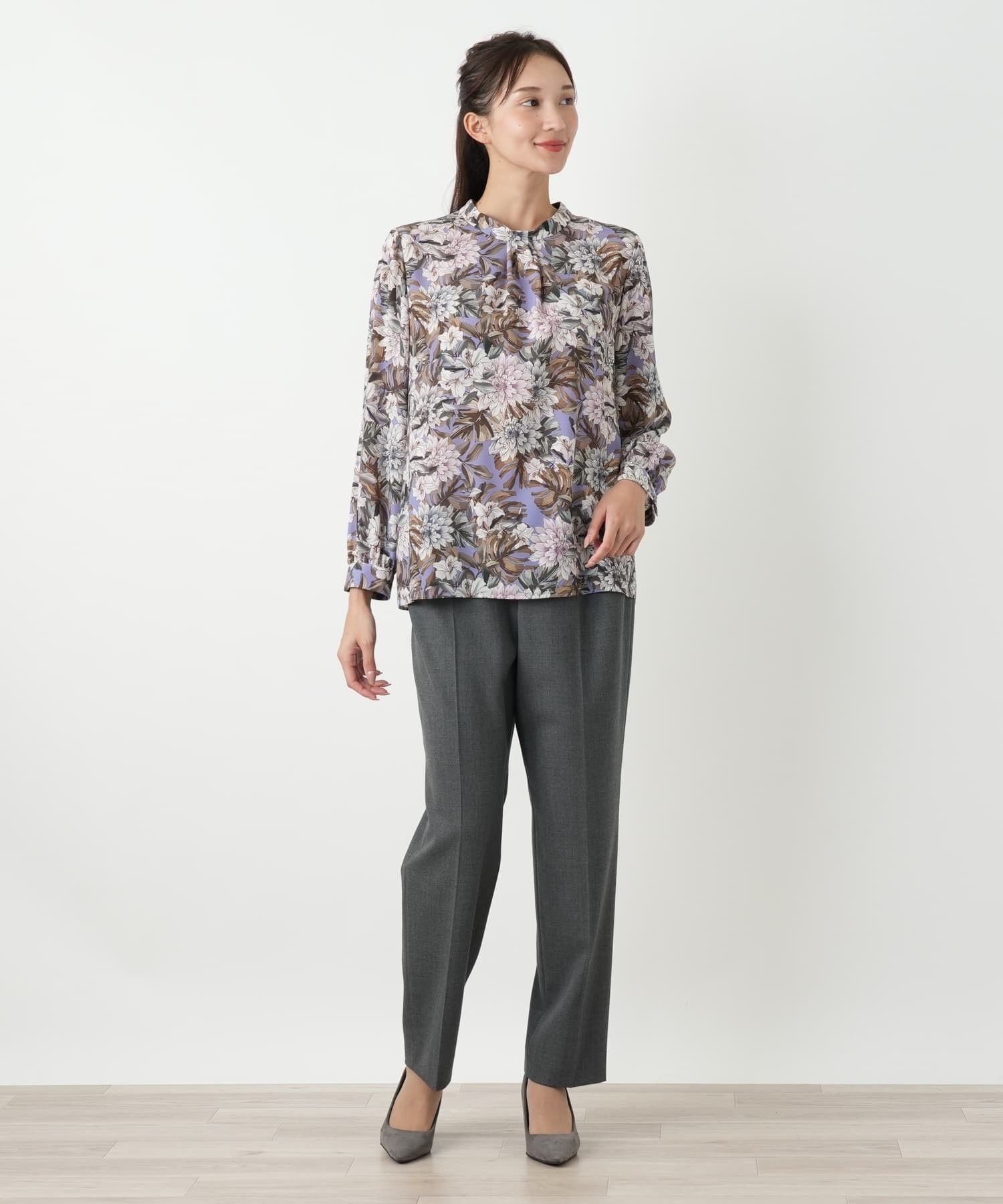 Leilian PLUS HOUSE ブラウス【ROCHAS Premiere】 レリアン プラスハウス トップス シャツ・ブラウス
