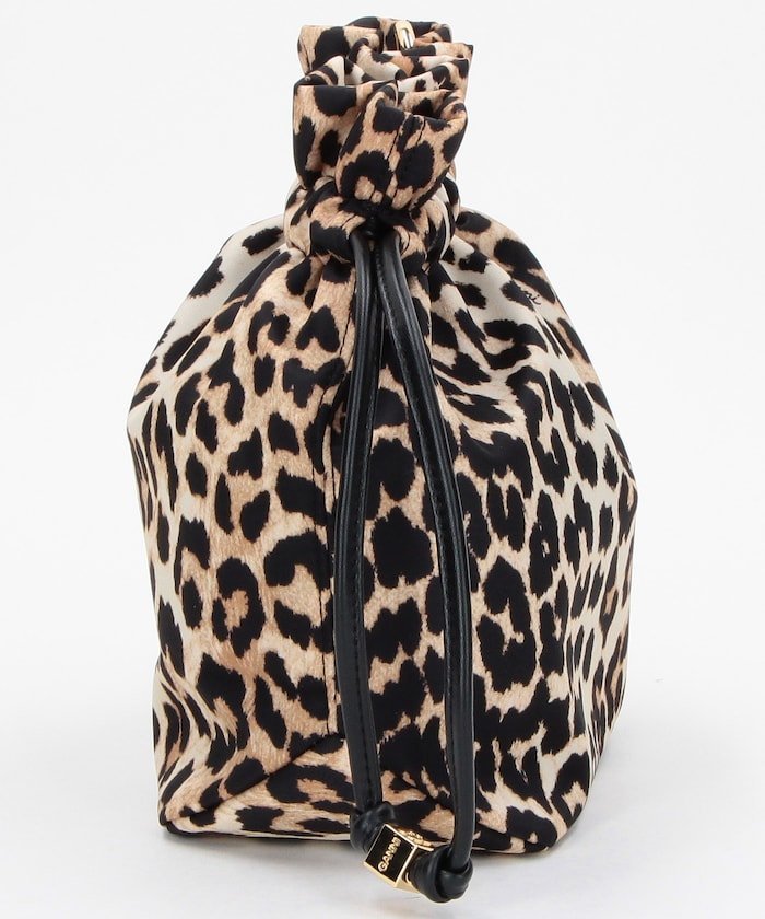 【SALE／10%OFF】GANNI Pouch Printed Nylon / B3010069 / レオパード柄 ナイロン キンチャク ミニバッグ 26SS フリークスストア バッグ ハンドバッグ【送料無料】