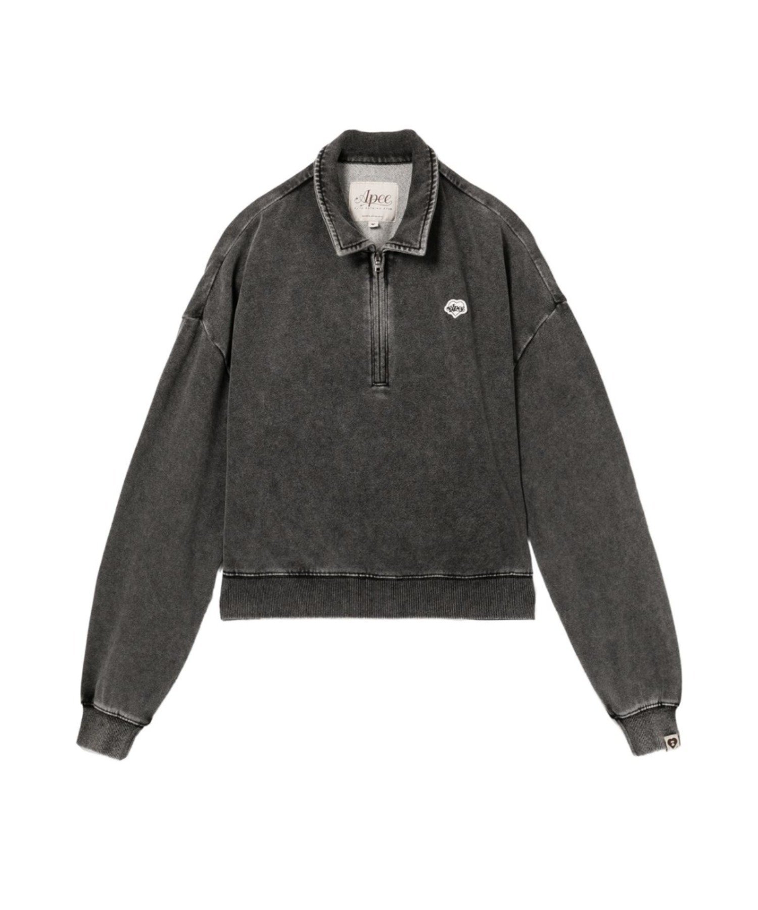 A BATHING APE POLO SWEATSHIRT ア ベイシング エイプ トップス ポロシャツ ネイビー グレー【送料無料】