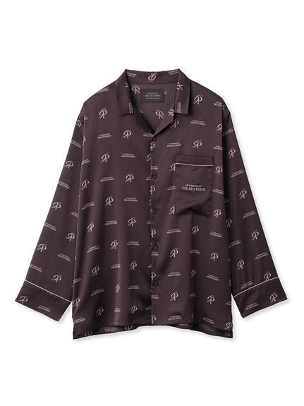 【SALE／20%OFF】gelato pique 【Bitter】【HOMME】サテンシャツ ジェラートピケ インナー・ルームウェア その他のインナー・ルームウェア レッド【送料無料】