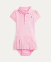 POLO RALPH LAUREN (ベビー)プリ-テッド メッシュ ポロ ドレス & ブルマー ラルフローレン マタニティウェア・ベビー用品 ロンパース・カバーオール ピンク【送料無料】(4)